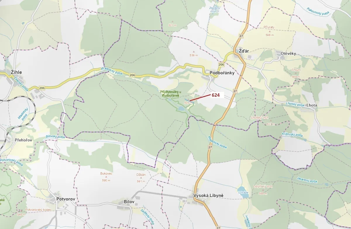 Dražba lesa 2895 m²